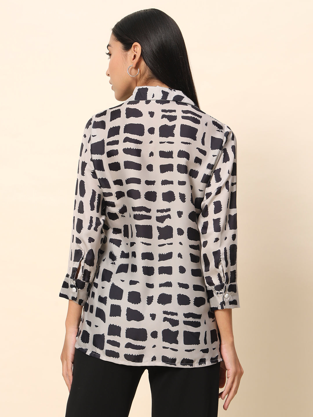 Printed Satin Shirt