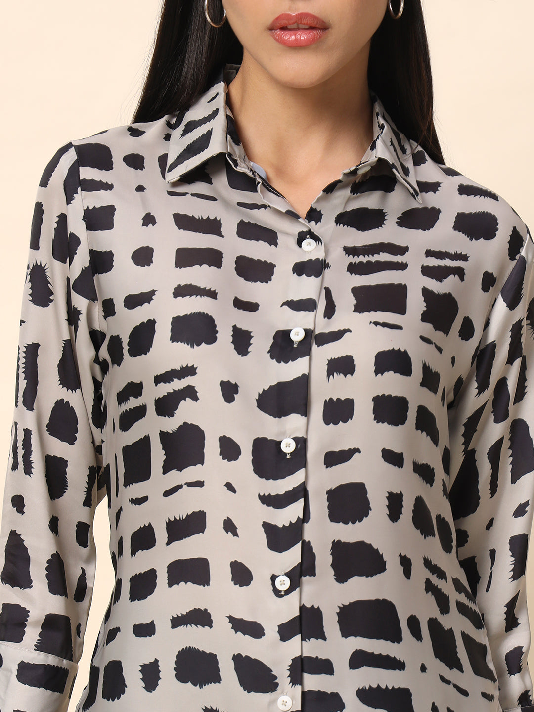 Printed Satin Shirt