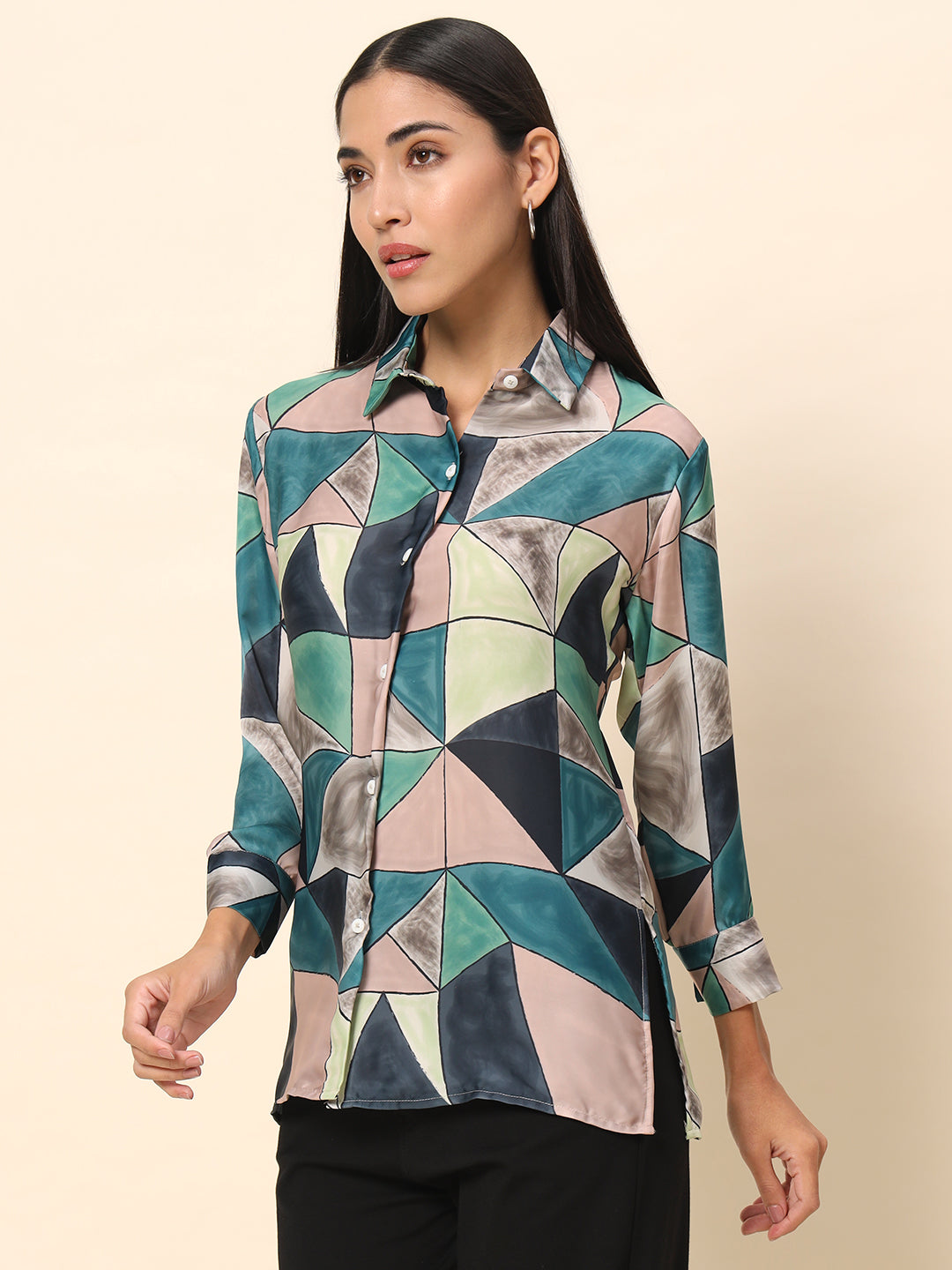 Geometric Print Shirt