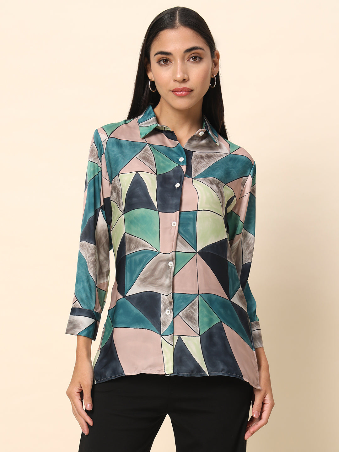 Geometric Print Shirt