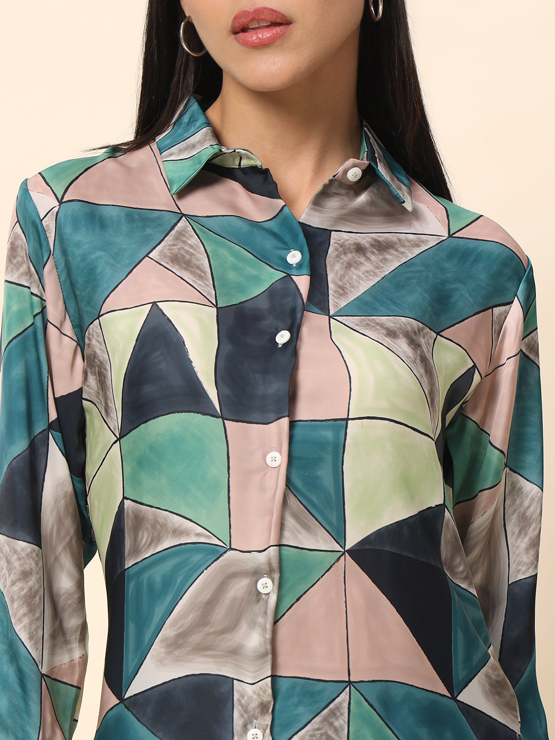 Geometric Print Shirt