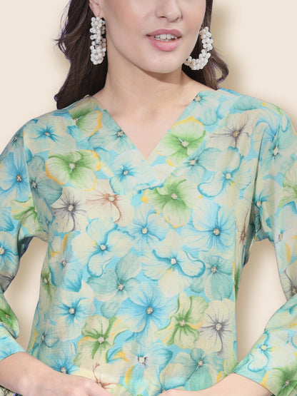 Floral Short Kurti
