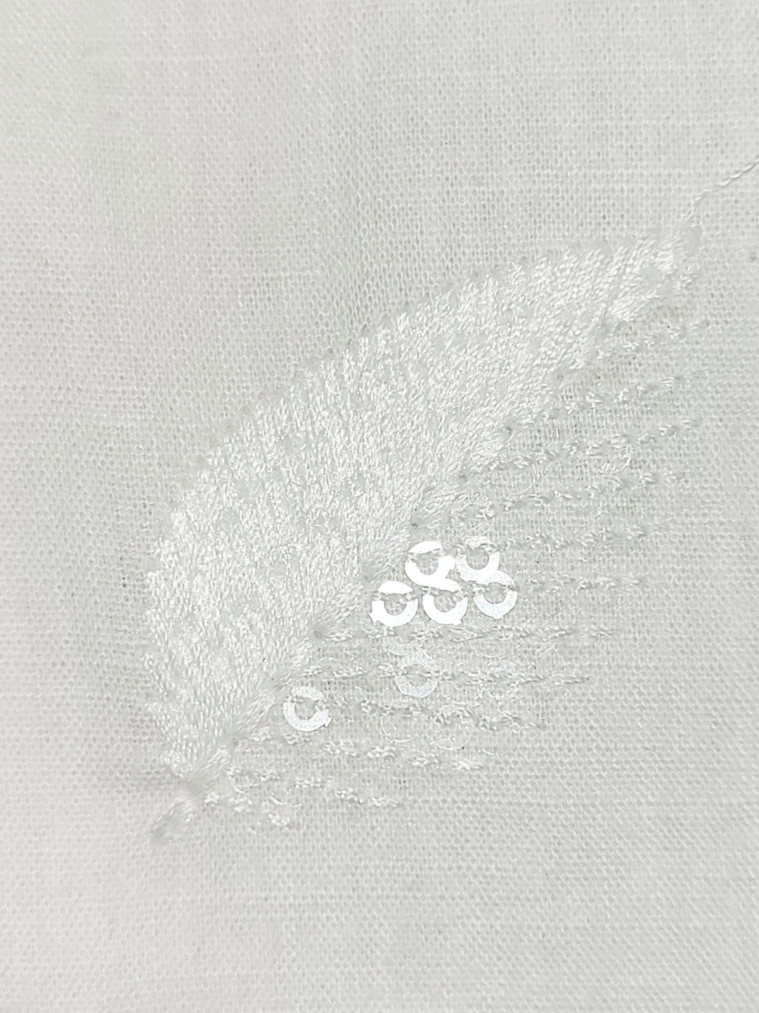 White Embroidered Cotton Top