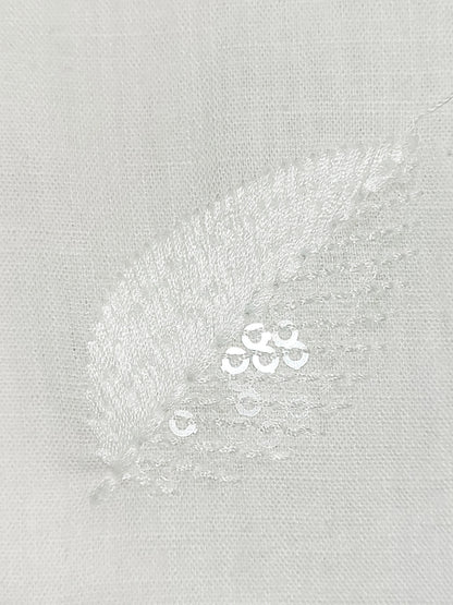 White Embroidered Cotton Top