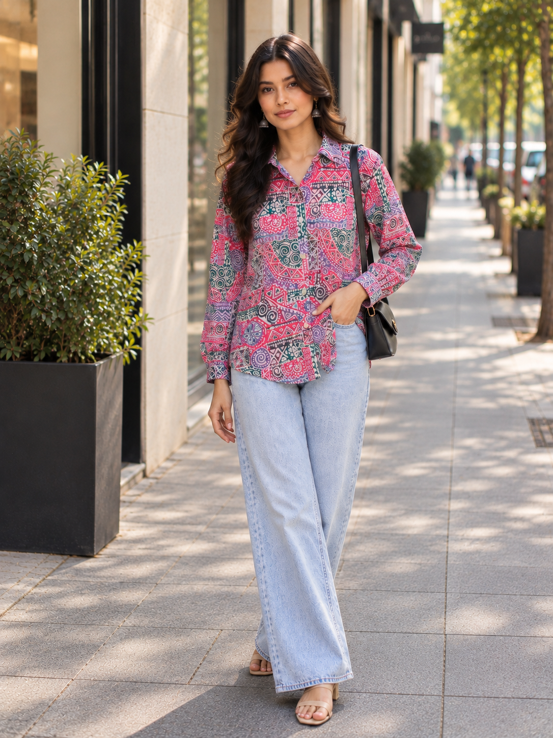 Bright Pink Batik Shirt