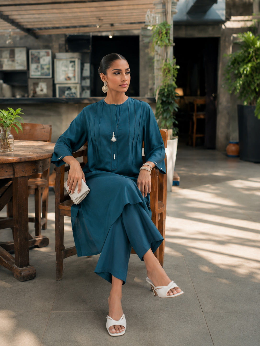 SAANJ Blue Kurta Set