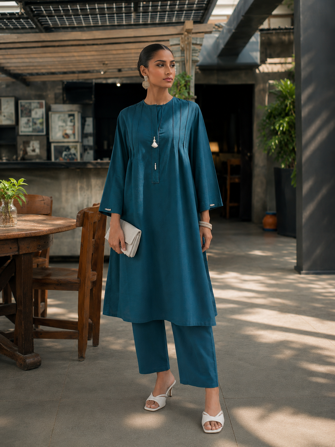 SAANJ Blue Kurta Set