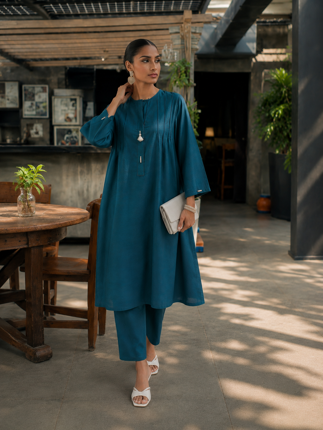 SAANJ Blue Kurta Set