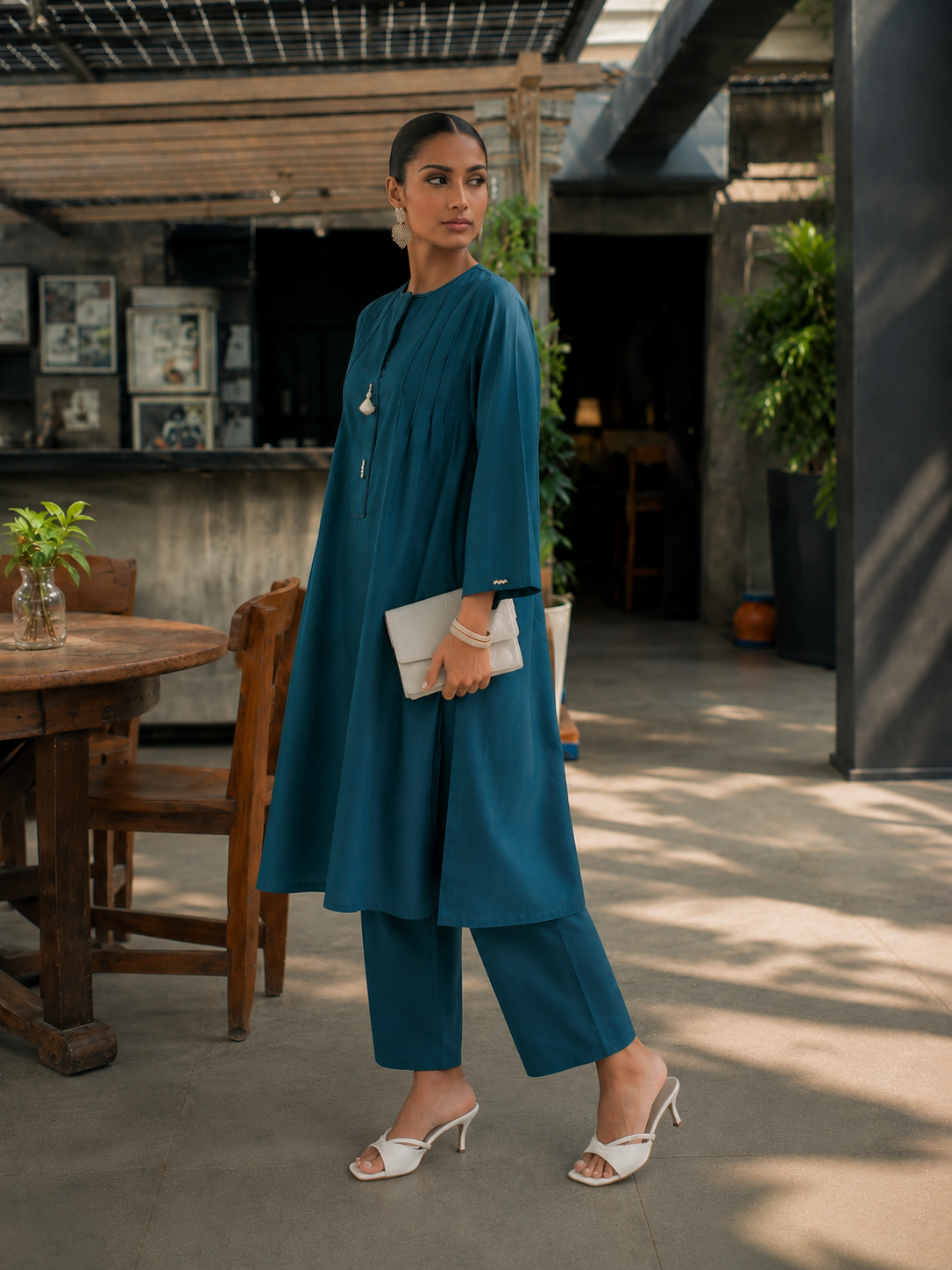 SAANJ Blue Kurta Set