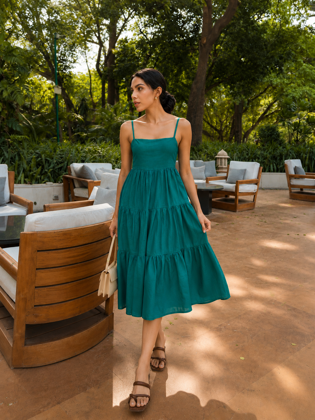 Green Layered Dress
