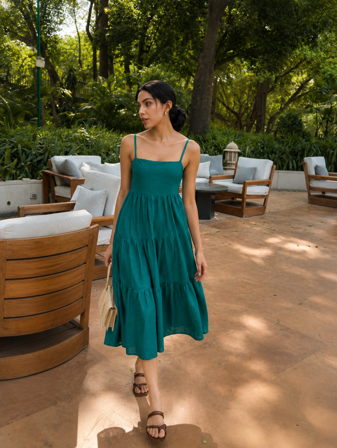 Green Layered Dress