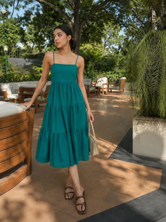 Green Layered Dress