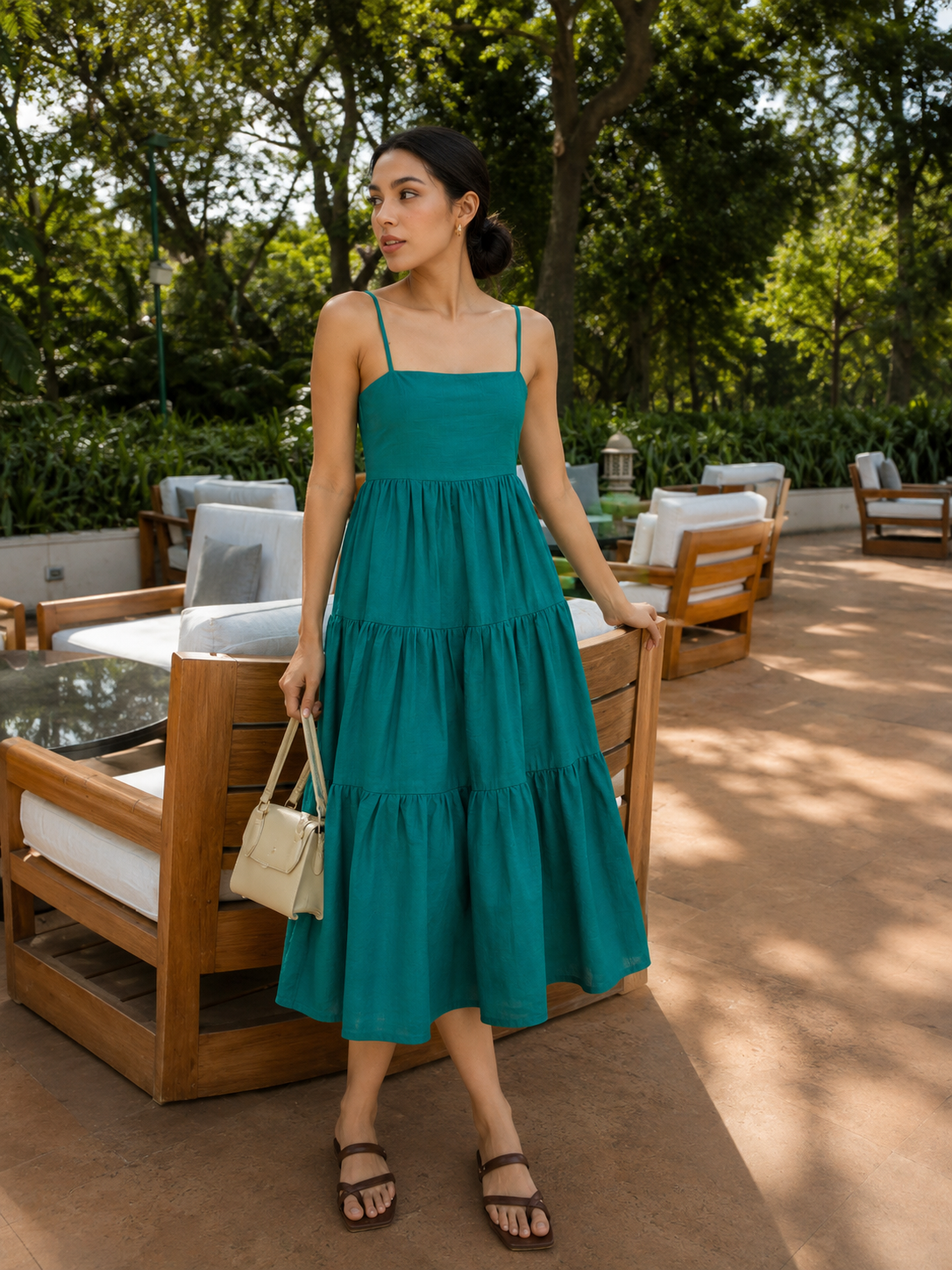 Green Layered Dress