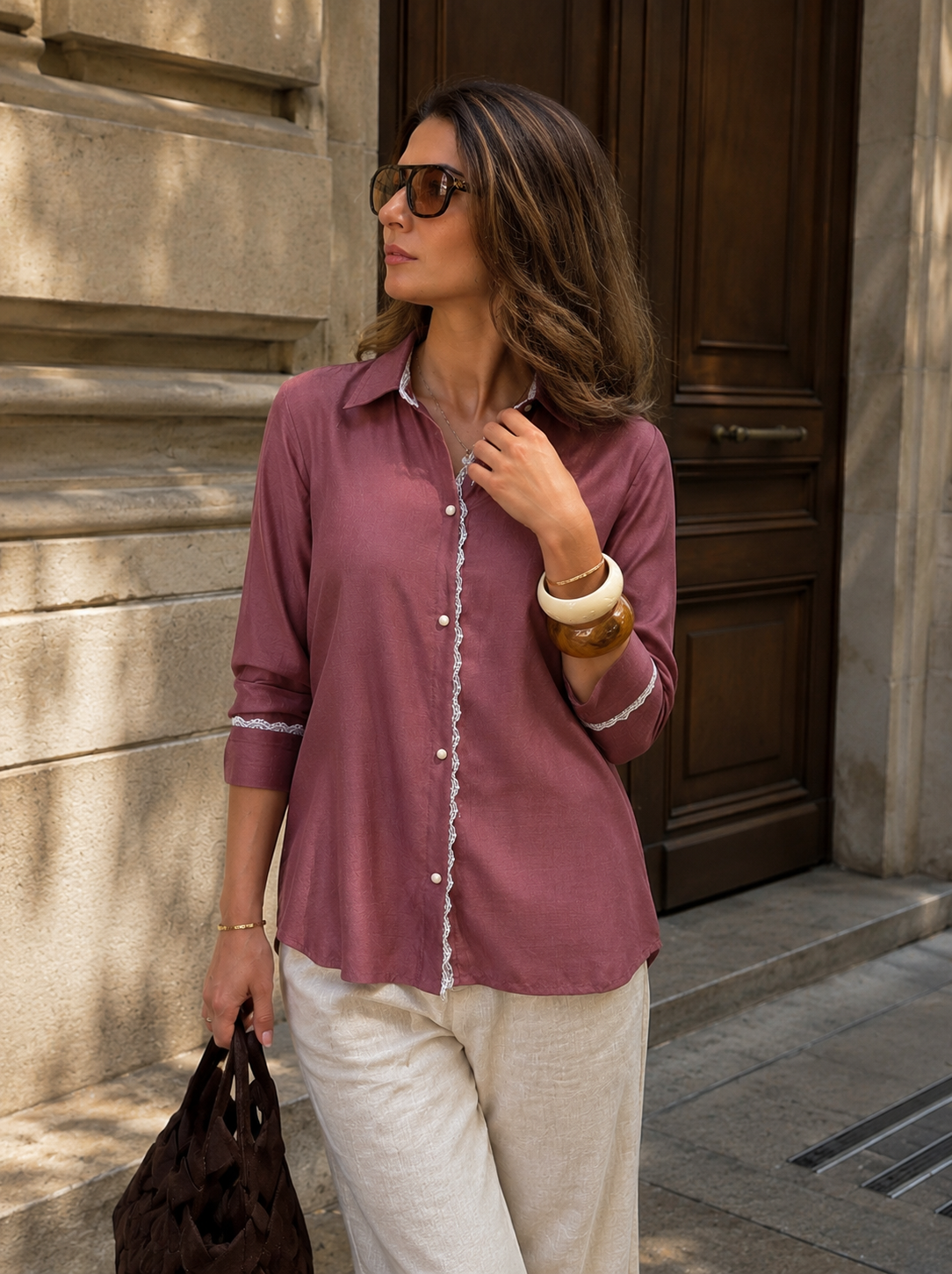 Silk Shirt Purple
