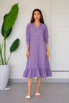 Wrinkle Purple A-line Dress