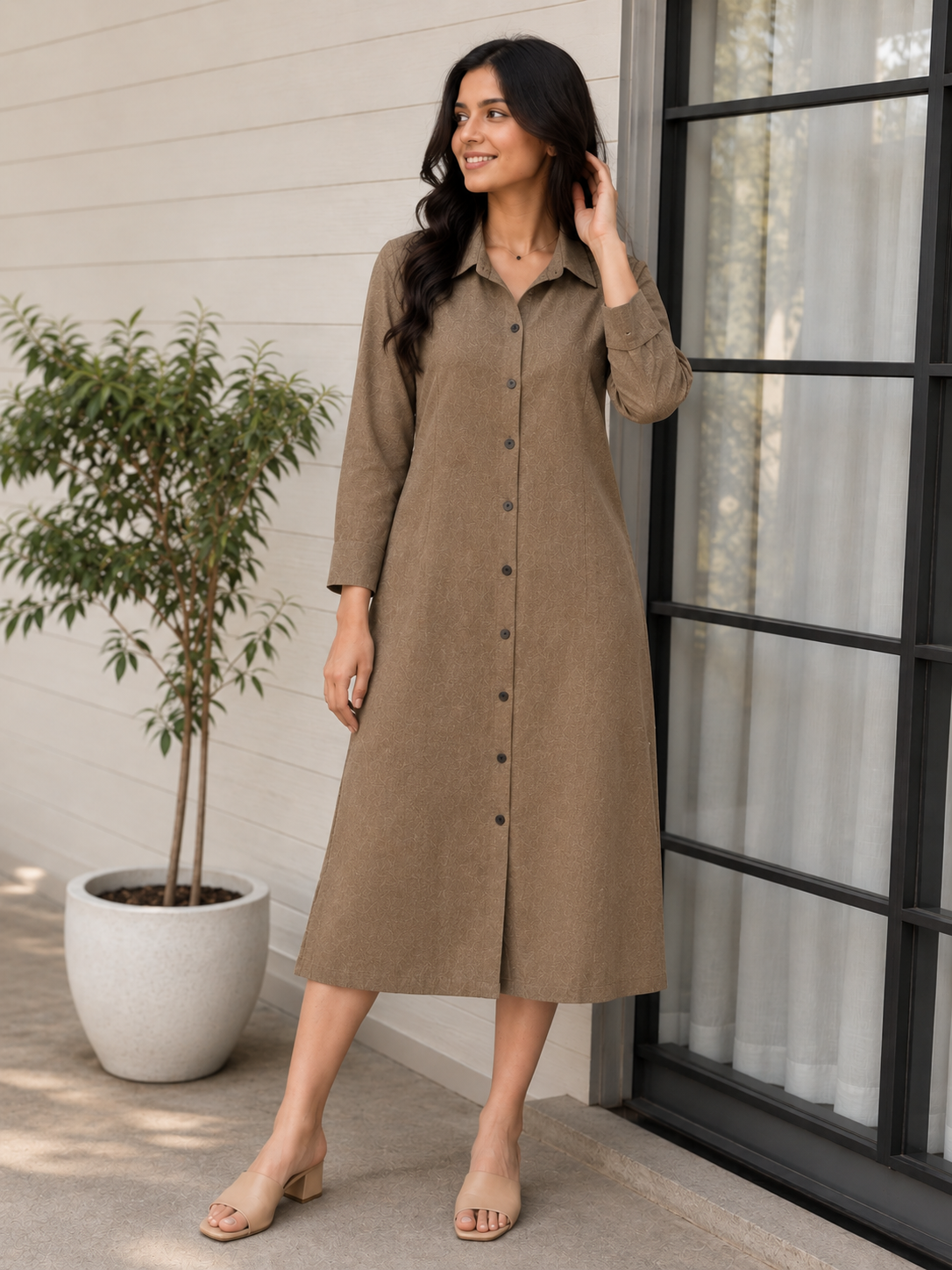 Chikoo Shirt Dress