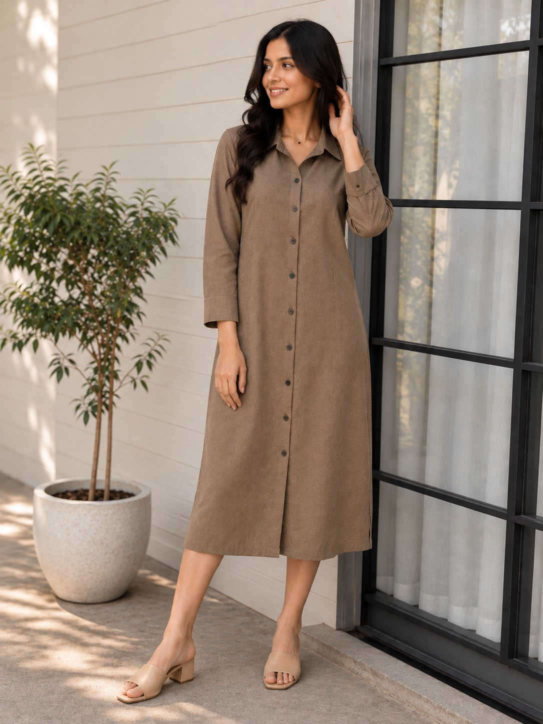 Chikoo Shirt Dress