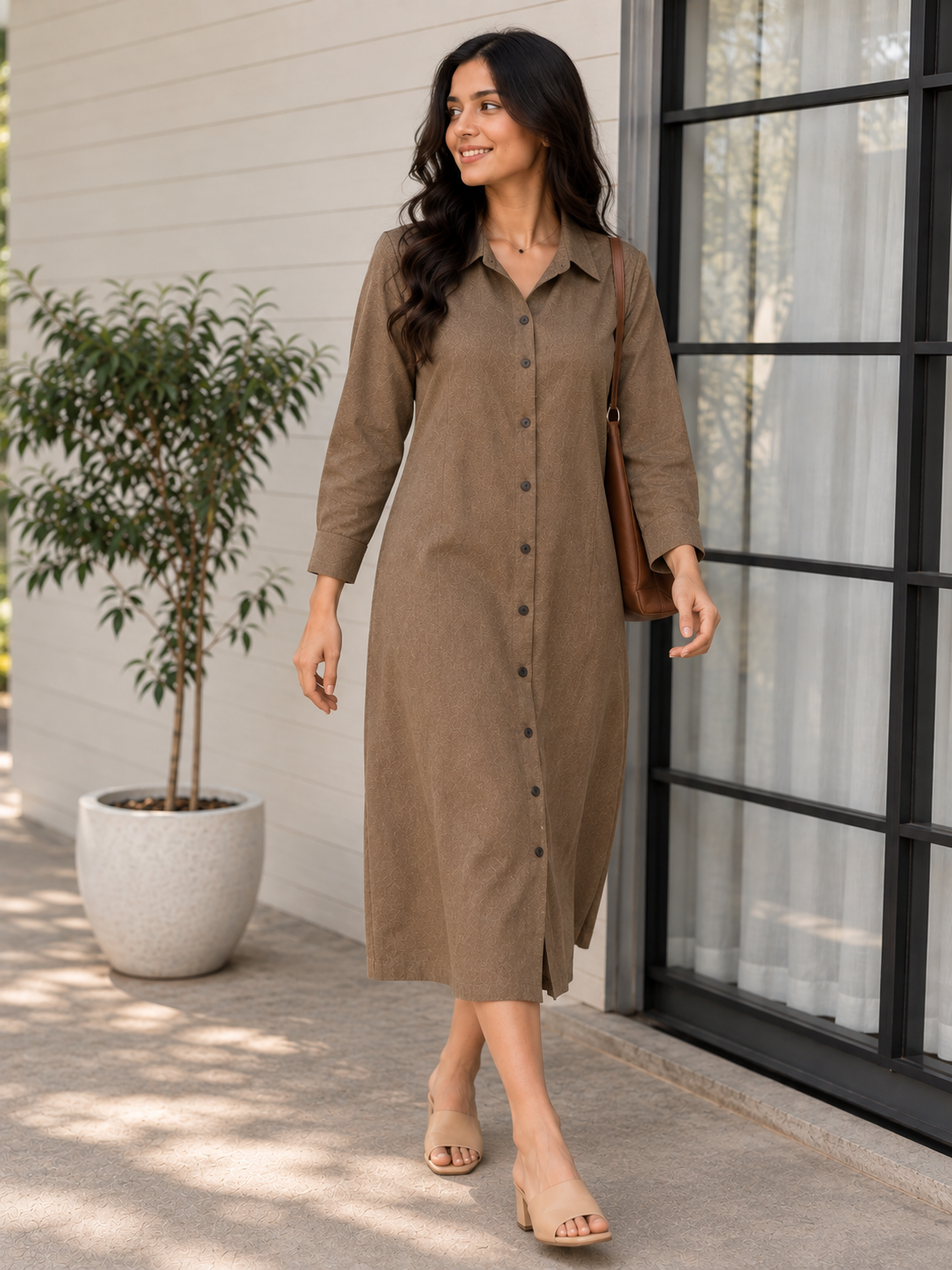 Chikoo Shirt Dress