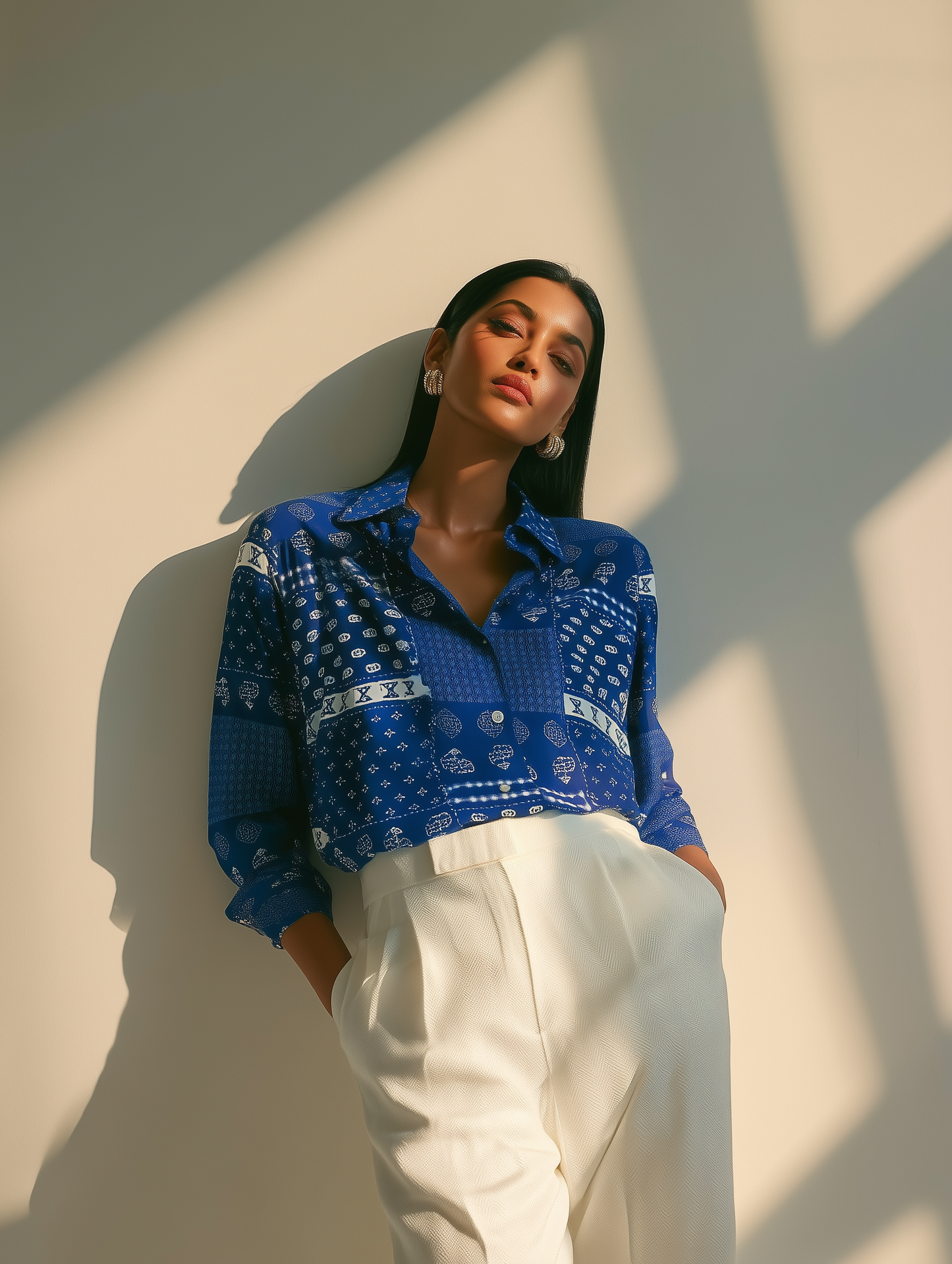 Indigo Printed Shirt