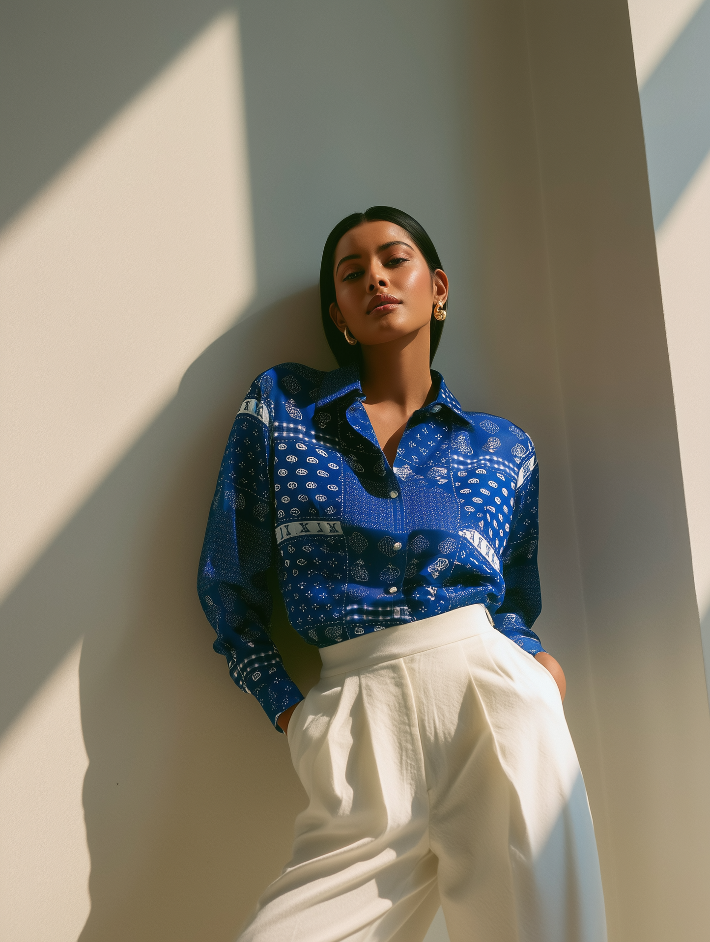 Indigo Printed Shirt