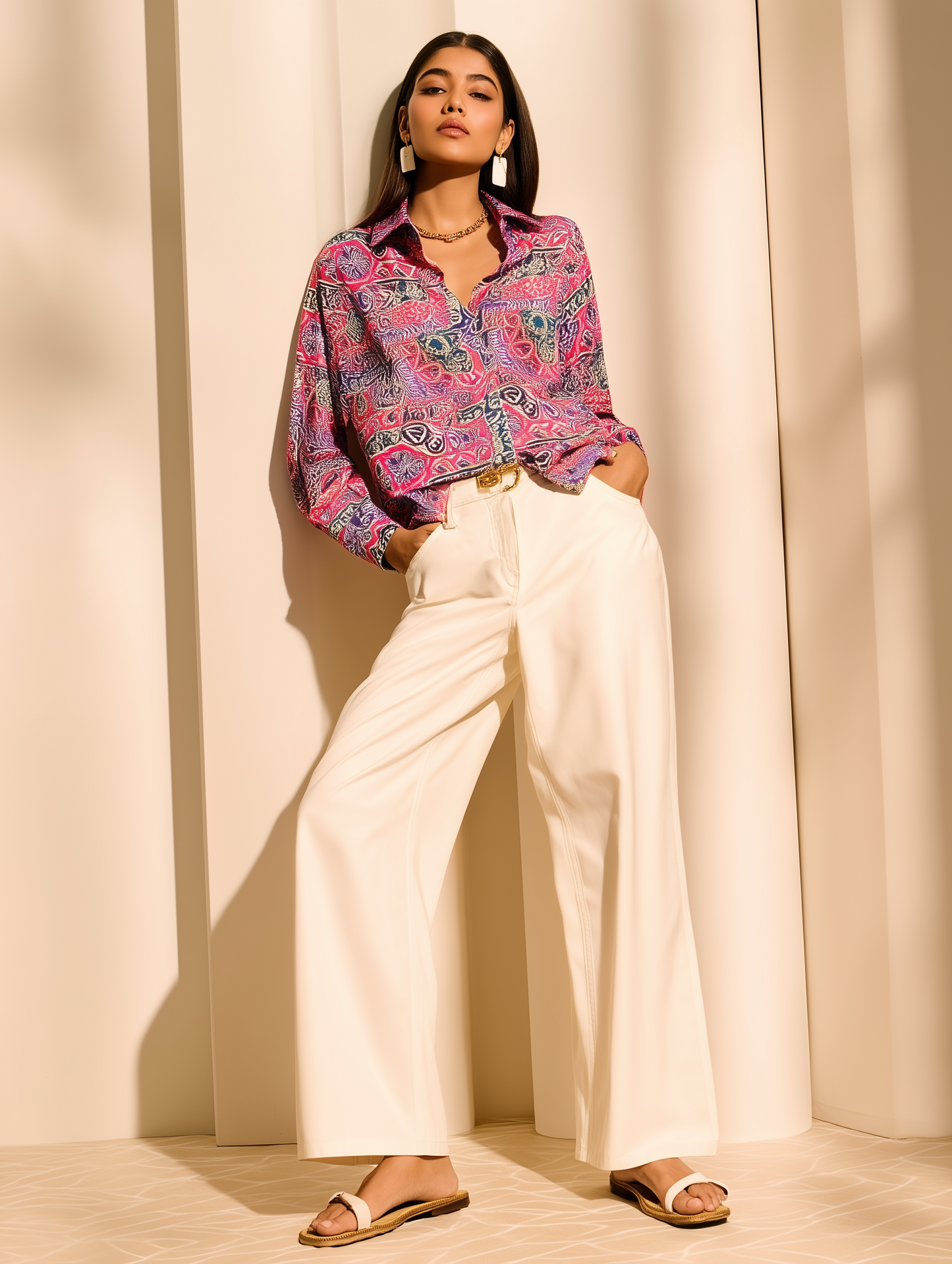 Bright Pink Batik Shirt