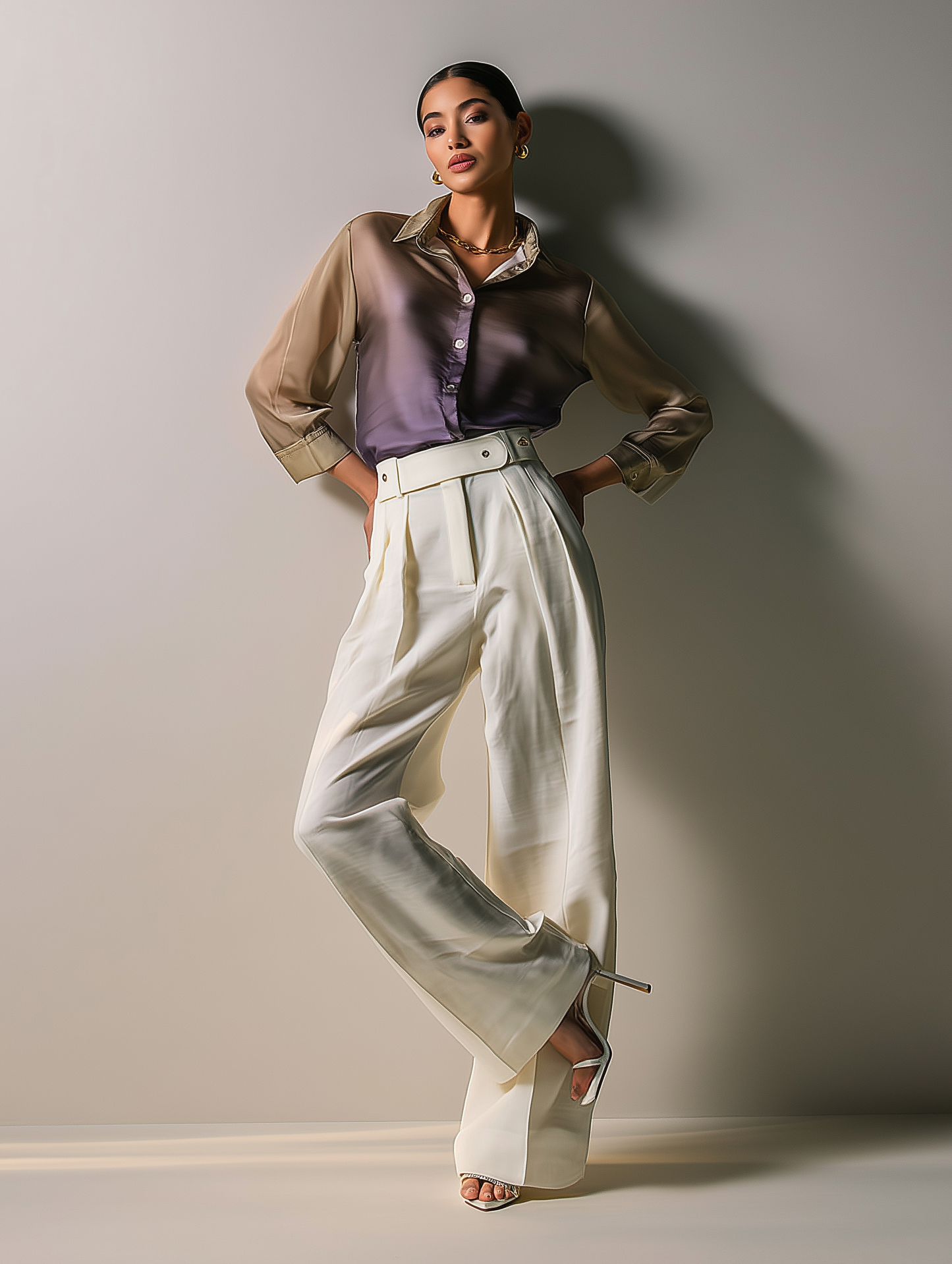 Golden-Purple Ombre Shirt