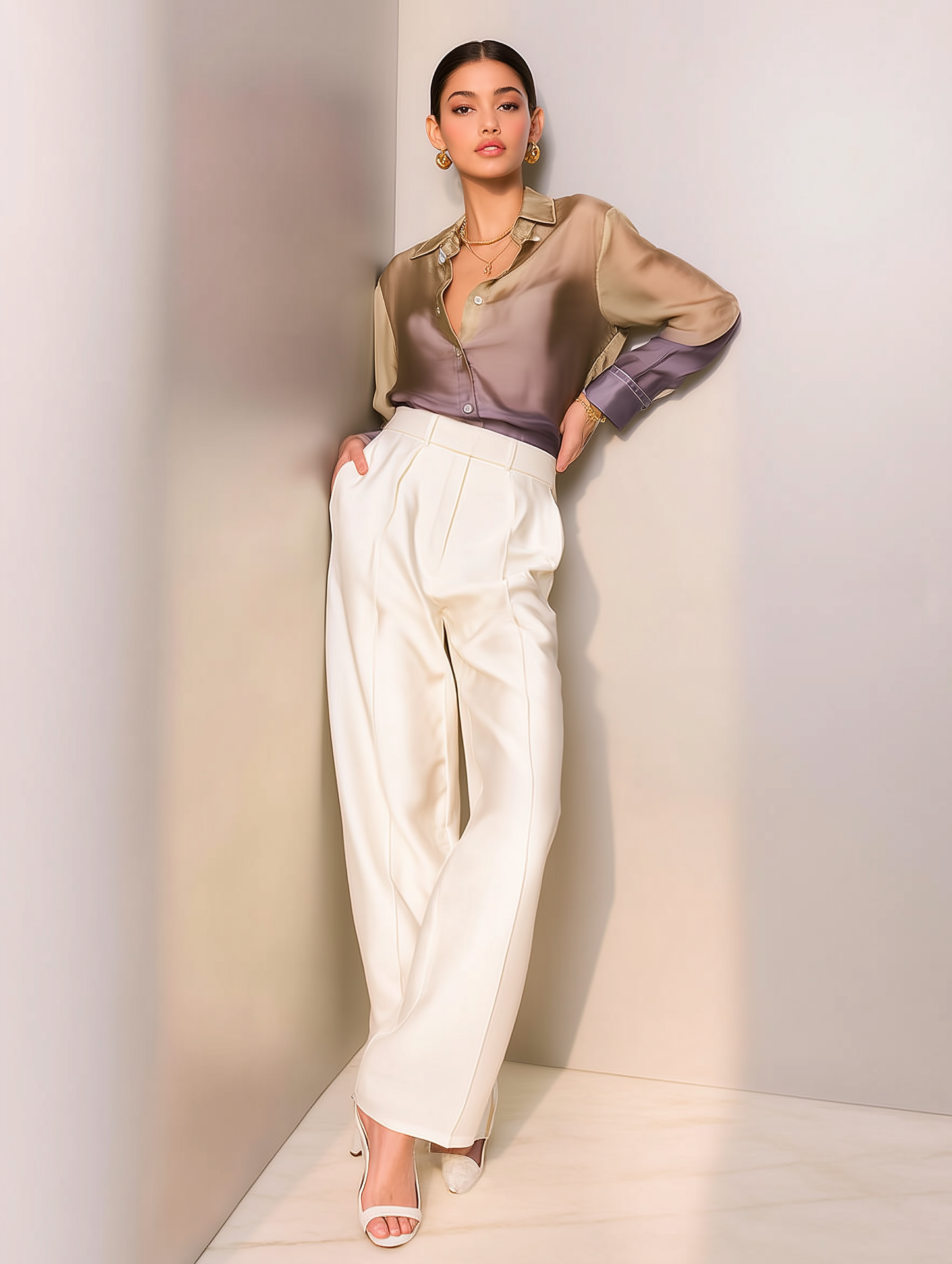 Golden-Purple Ombre Shirt