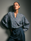 Bright Green Scroll Print Shirt