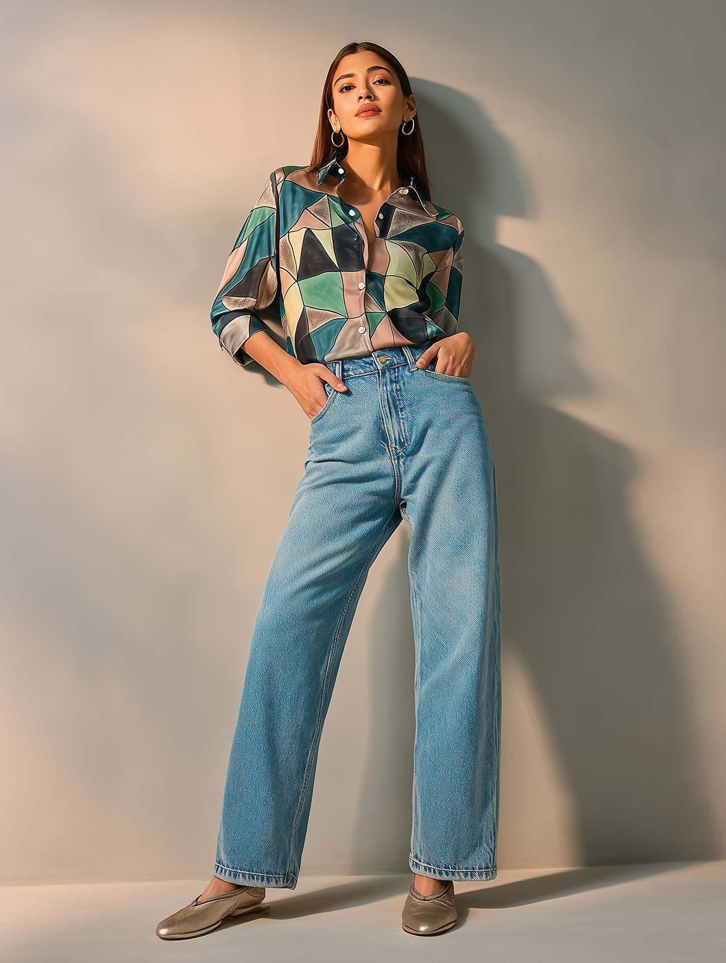 Geometric Print Shirt