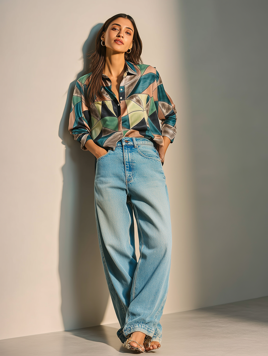 Geometric Print Shirt