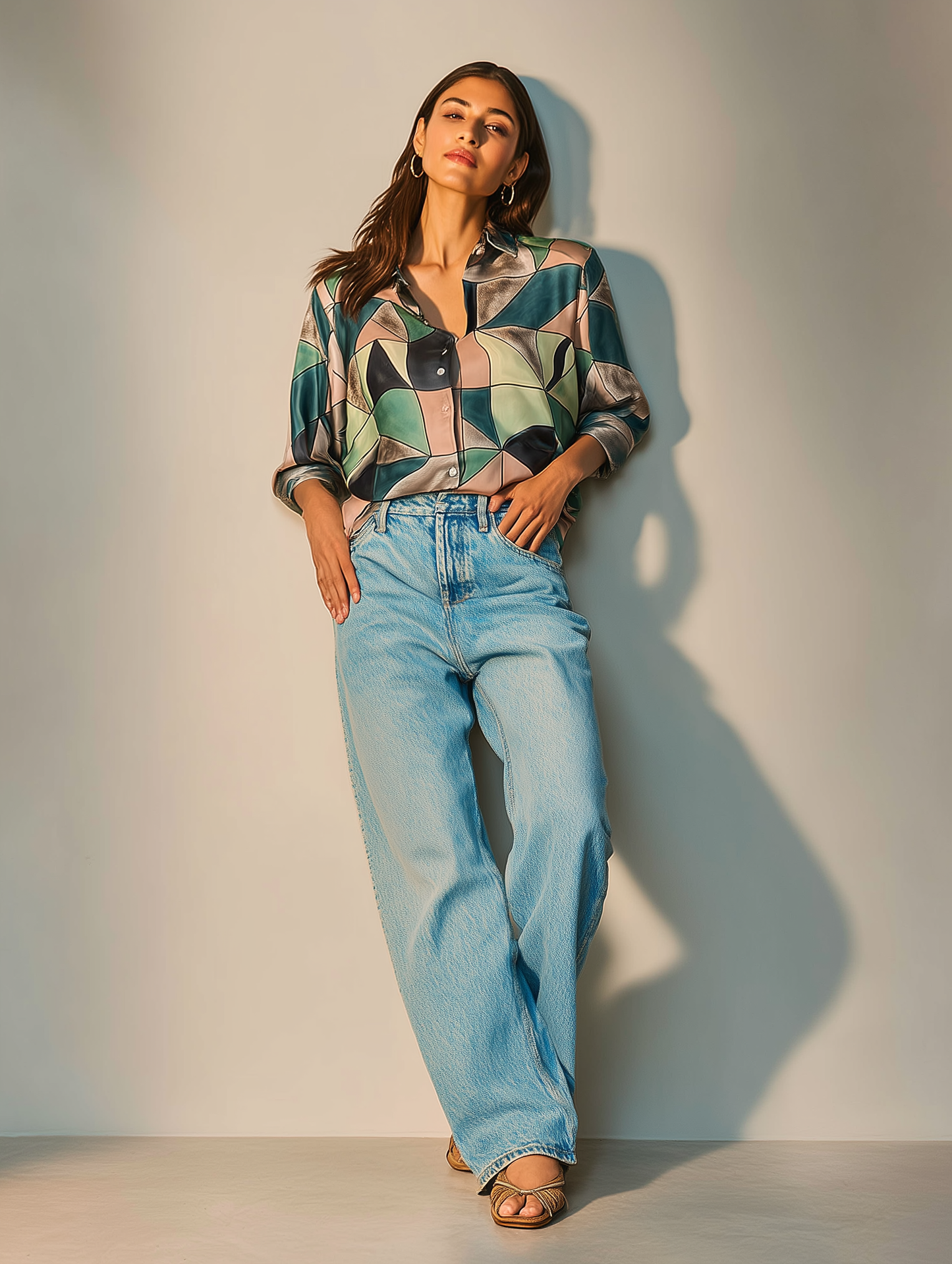 Geometric Print Shirt