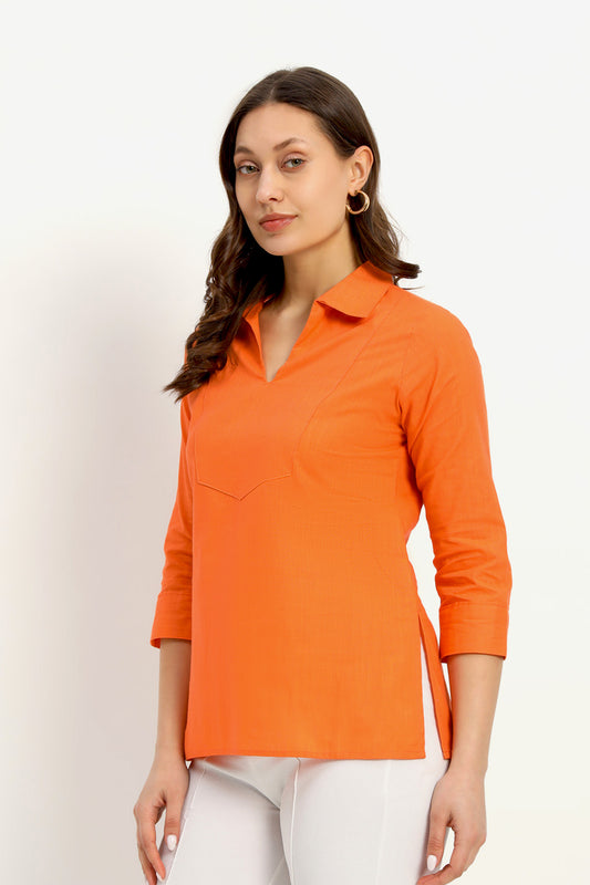 Solid Pumpkin Orange Tunic