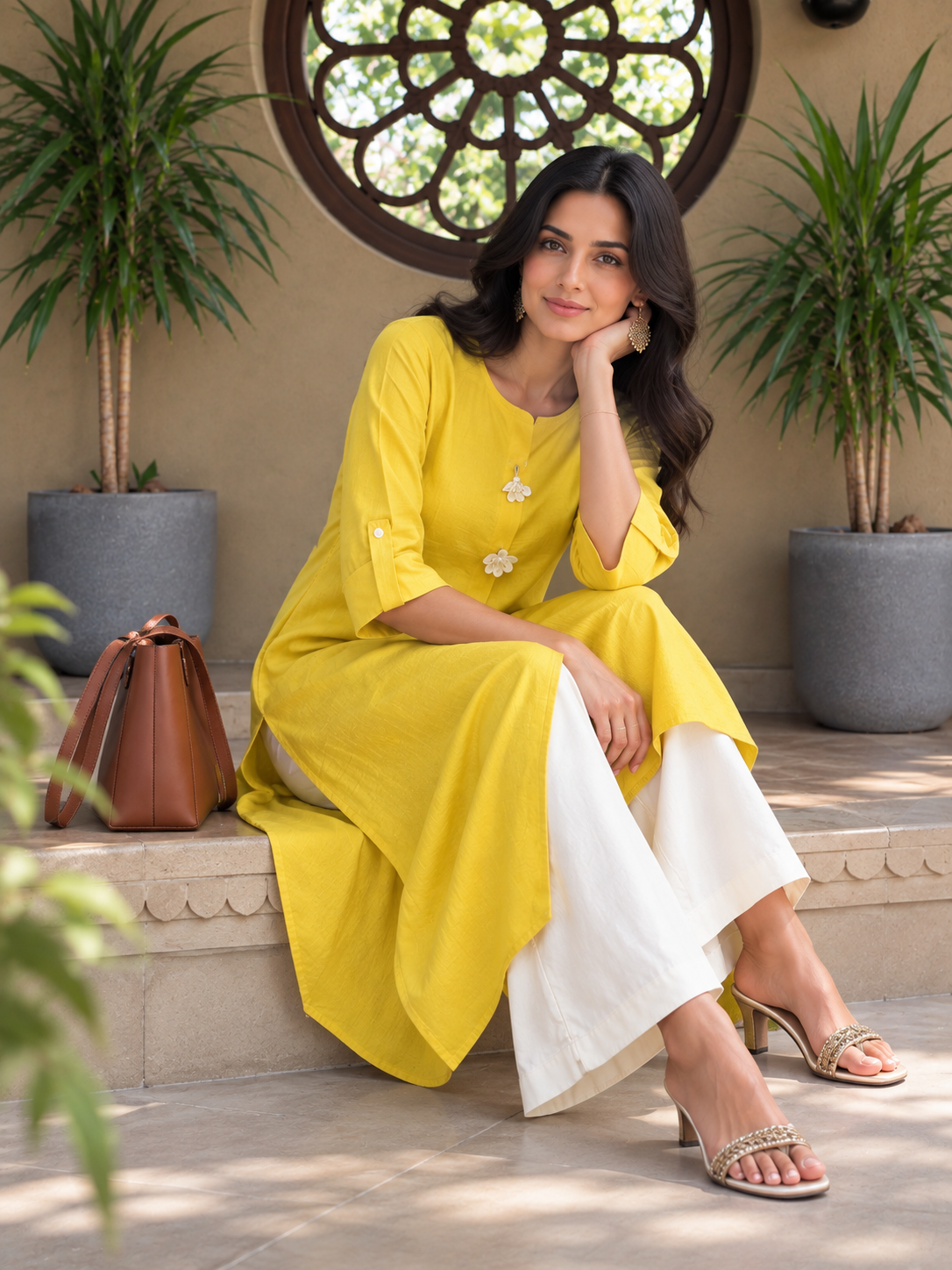 KANAK Yellow Kurta Set