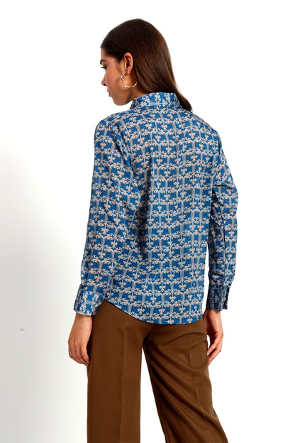 Light Indigo Printed Shirt