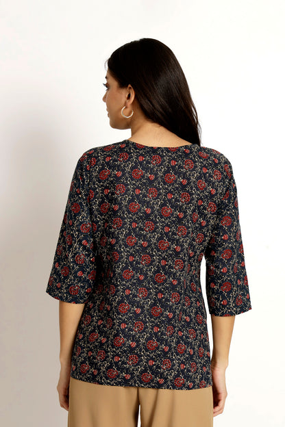 Ajrak Print Short Tunic