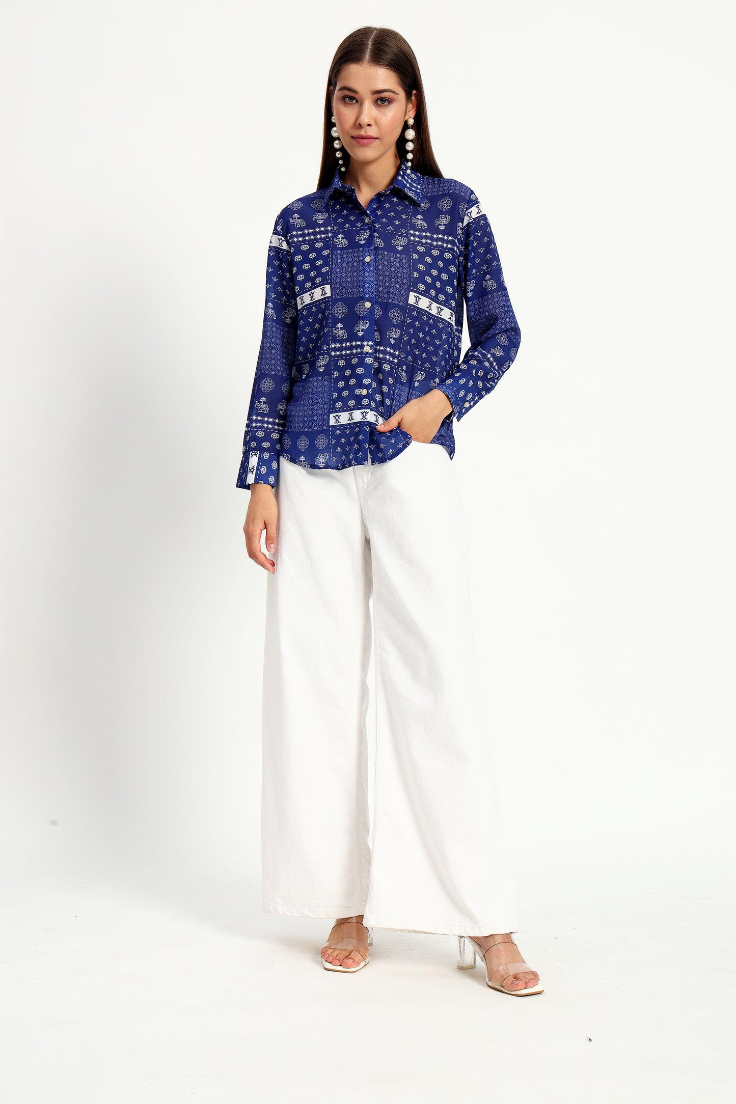 Indigo Printed Shirt