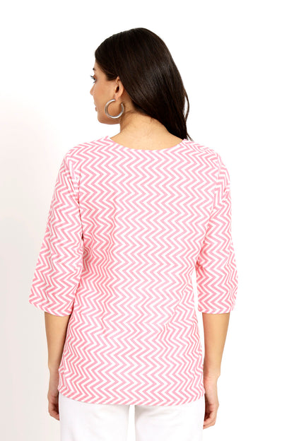 Zig-Zag Printed Short Tunic