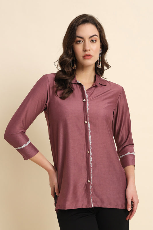 Silk Shirt Purple