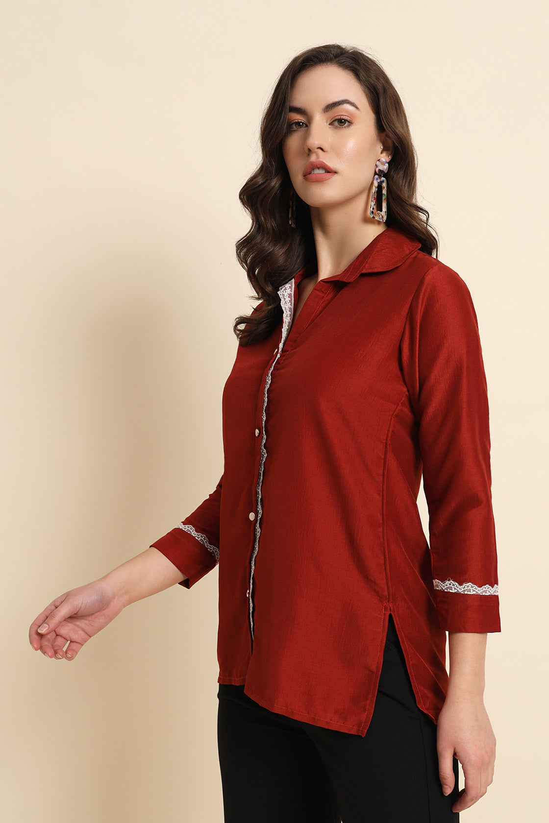 Silk Shirt Rust