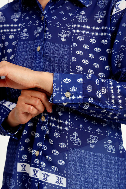 Indigo Printed Shirt