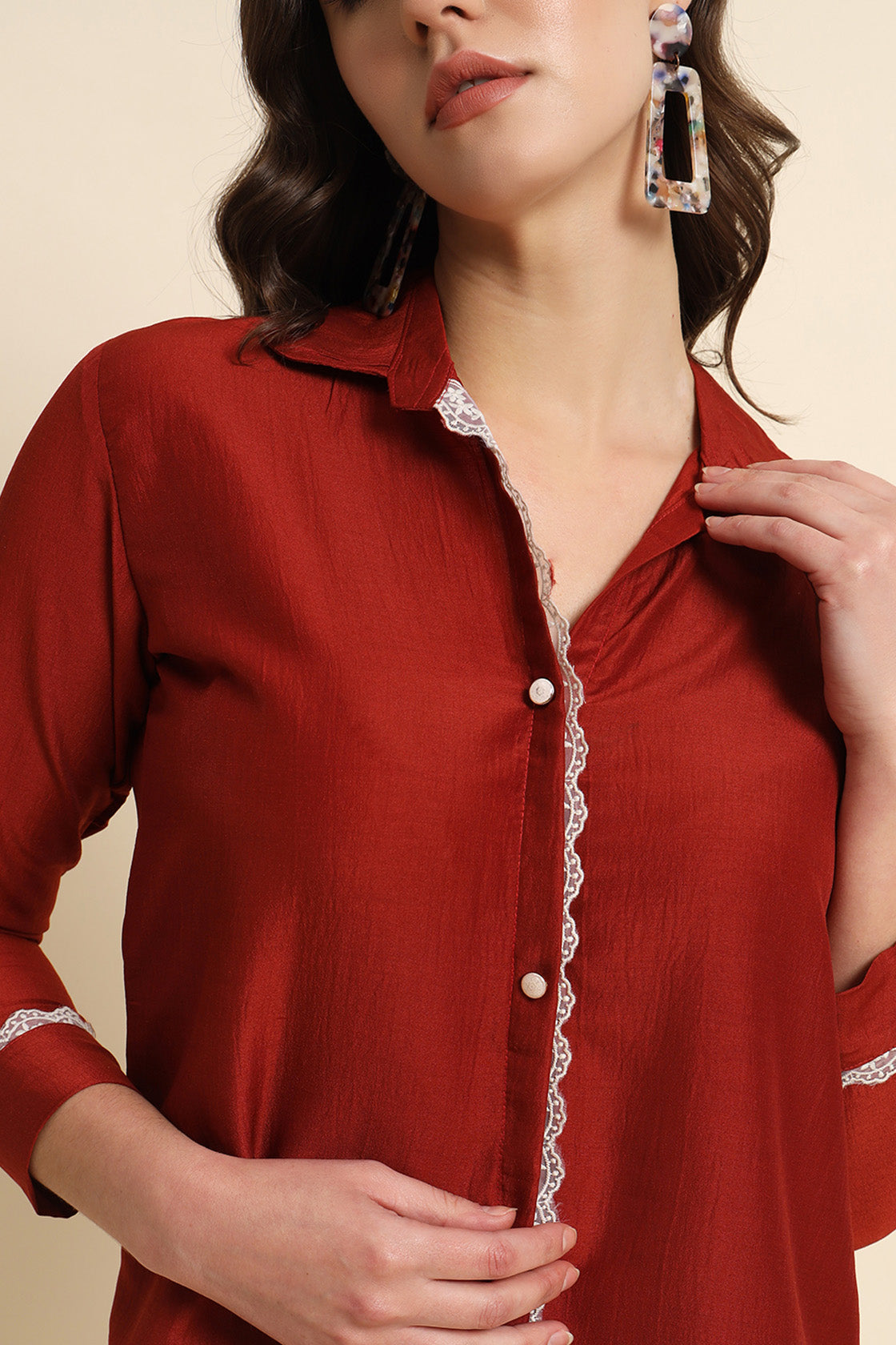 Silk Shirt Rust