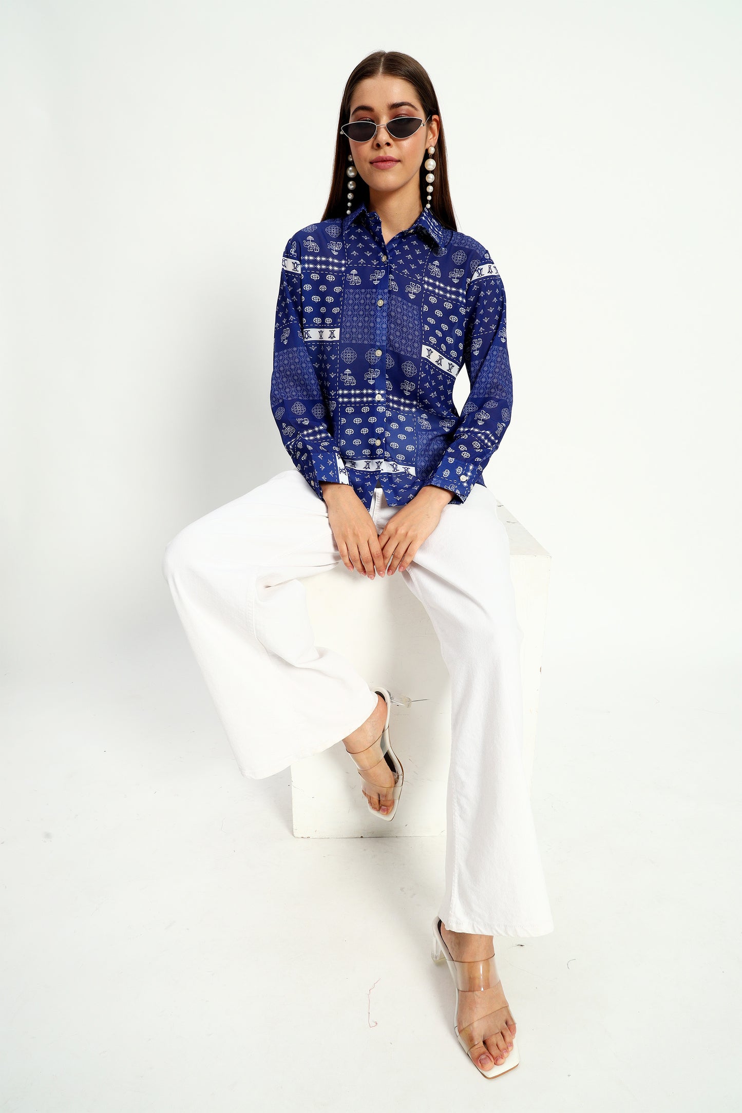 Indigo Printed Shirt