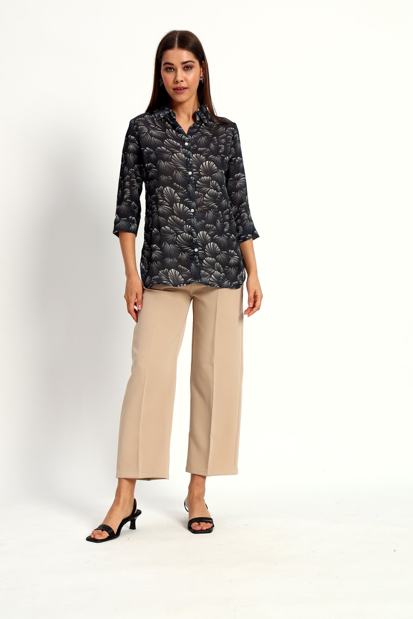 Georgette Satin Printed Shirt