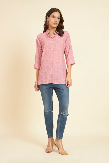 Tribal Print Shirt Style Tunic