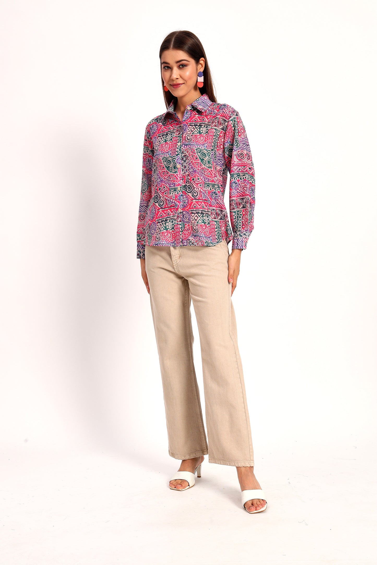 Bright Pink Batik Shirt