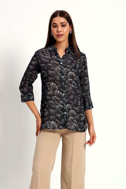 Georgette Satin Printed Shirt