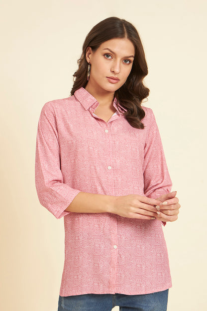 Tribal Print Shirt Style Tunic