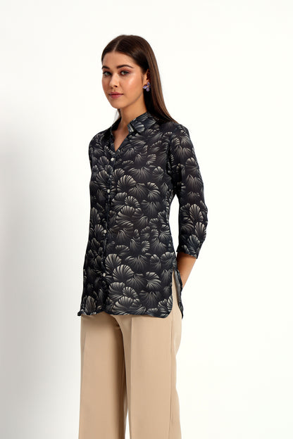 Georgette Satin Printed Shirt