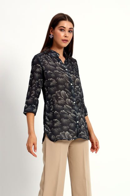 Georgette Satin Printed Shirt