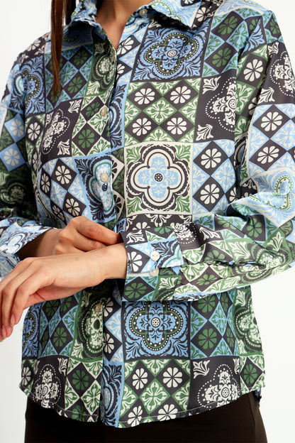 Patchwork Print Shirt